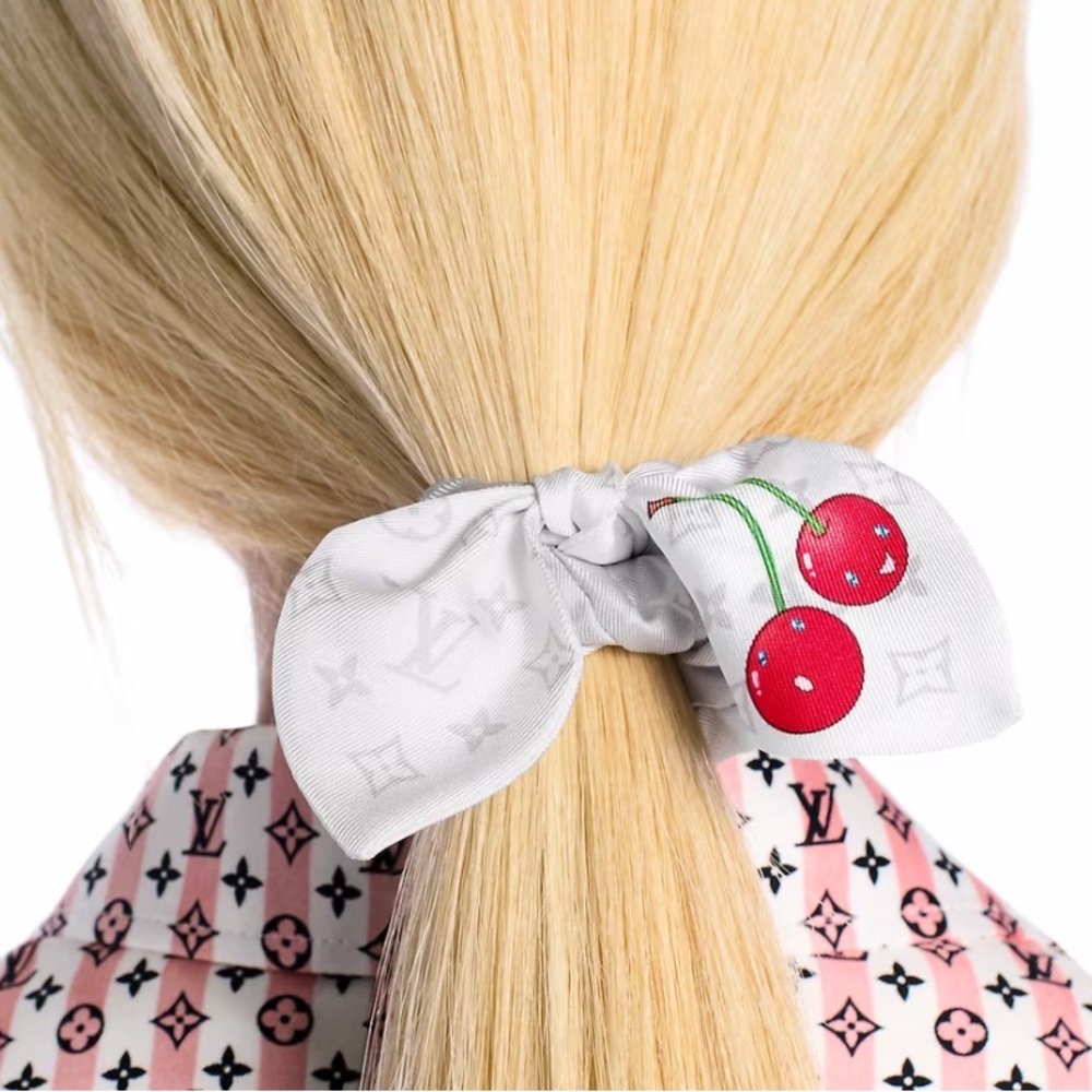 Louis Vuitton LV x TM Monogram Cerise CHOUCHOU scrunchie - Picture 3 of 5